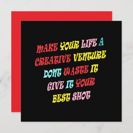 VOOR CREATIEVE AVONTUREN EN MENSEN DIE VAN HET LEV KAART (Voorkant / Achterkant)