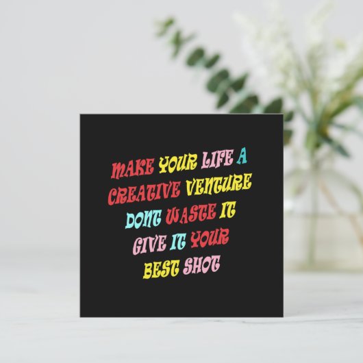 VOOR CREATIEVE AVONTUREN EN MENSEN DIE VAN HET LEV KAART (Staand voorkant)