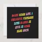 VOOR CREATIEVE AVONTUREN EN MENSEN DIE VAN HET LEV KAART (Voorkant)