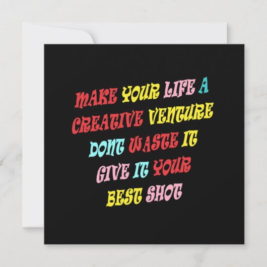 VOOR CREATIEVE AVONTUREN EN MENSEN DIE VAN HET LEV KAART (Voorkant)