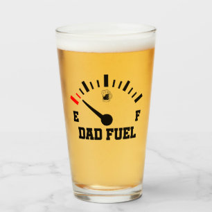 Voor Dad Fuel Vaderdag Funny Beer Humor Glas