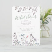 Voor Danielle - Wildflower bruiloft Vrijgezellenfe Kaart (Staand voorkant)