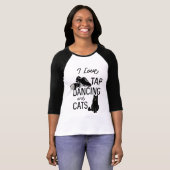 Voor dansers hou ik van tappen dansen en katten t-shirt (Voorkant volledig)