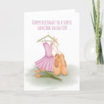 Voor Daughter Pink ballet Birthday Kaart<br><div class="desc">Een charmante balletdochter,  een gelukkige verjaardagskaart. Ideaal voor een speciaal meisje. Exclusief ontwerp voor het merk Groene Elephant-Kaarten.</div>