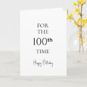 Voor de 100ste keer Verjaardag Kaart (Gele Bloem)