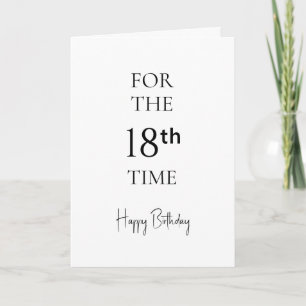 Voor de 18e keer Gefeliciteerd met je 18e verjaard Kaart
