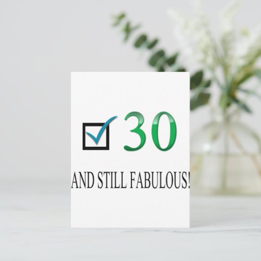 Voor de 30e verjaardag briefkaart (Staand voorkant)