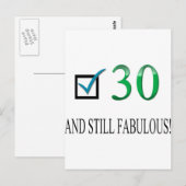 Voor de 30e verjaardag briefkaart (Voorkant / Achterkant)