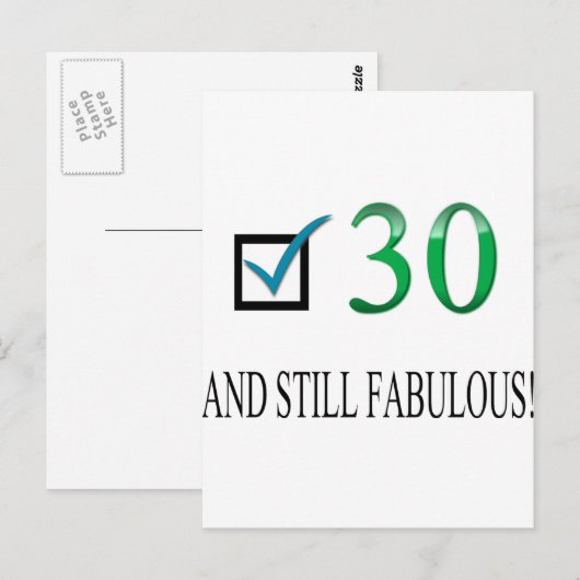 Voor de 30e verjaardag briefkaart (Voorkant / Achterkant)