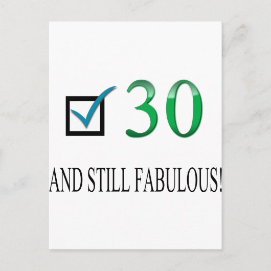 Voor de 30e verjaardag briefkaart (Voorkant)