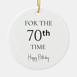 Voor de 70e keer Gefeliciteerd Verjaardag Keramisch Ornament