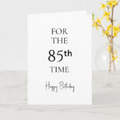 Voor de 85e keer Gefeliciteerd Verjaardag Kaart (Gele Bloem)