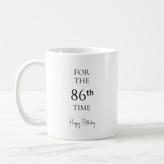 Voor de 86e keer Verjaardag Koffiemok (Links)
