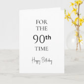 Voor de 90e keer Verjaardag Kaart (Gele Bloem)
