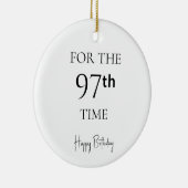 Voor de 97e keer Verjaardag Keramisch Ornament (Rechts)