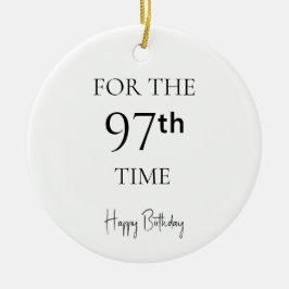 Voor de 97e keer Verjaardag Keramisch Ornament