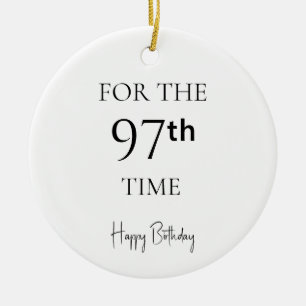 Voor de 97e keer Verjaardag Keramisch Ornament