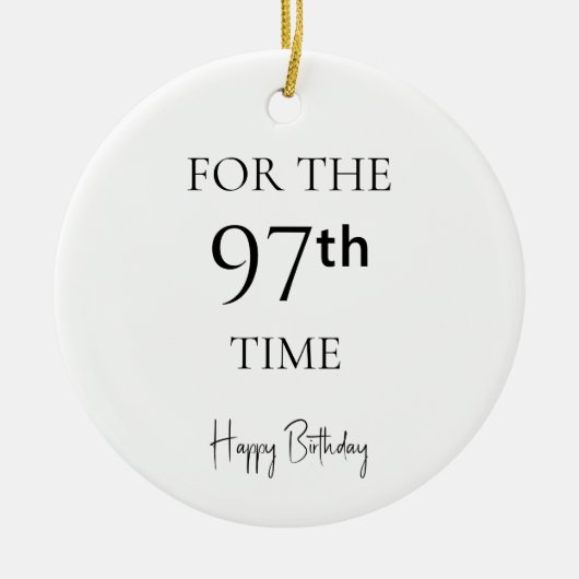 Voor de 97e keer Verjaardag Keramisch Ornament (Voorkant)