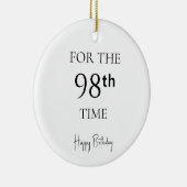 Voor de 98e keer Verjaardag Keramisch Ornament (Rechts)