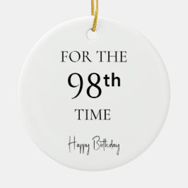Voor de 98e keer Verjaardag Keramisch Ornament