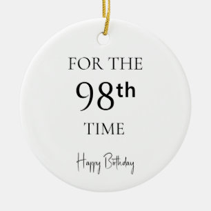 Voor de 98e keer Verjaardag Keramisch Ornament