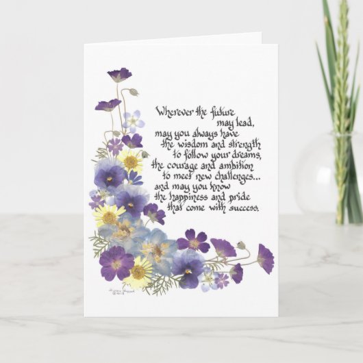 Voor de afstuderen kaart (Voorkant)