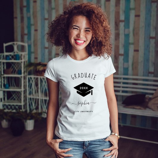 Voor de Afstuderen | Stijlvol zwart-tekstjaar T-shirt