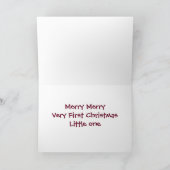 VOOR DE BABY BIJ "JE EERSTE KERST" FEESTDAGEN KAART (Binnen)