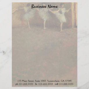 Voor de ballet van Edgar Degas,  kunst Briefhoofd Sjabloon