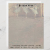 Voor de ballet van Edgar Degas,  kunst Briefhoofd Sjabloon (Voorkant / Achterkant)