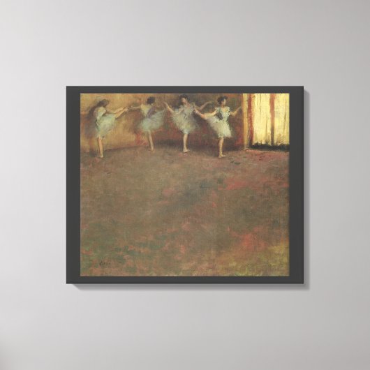 Voor de ballet van Edgar Degas,  kunst Canvas Afdruk (Voorkant)