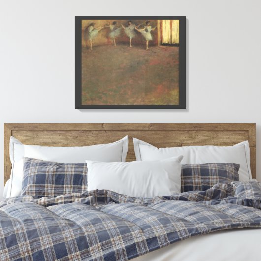 Voor de ballet van Edgar Degas,  kunst Canvas Afdruk (Insitu (Slaapkamer))