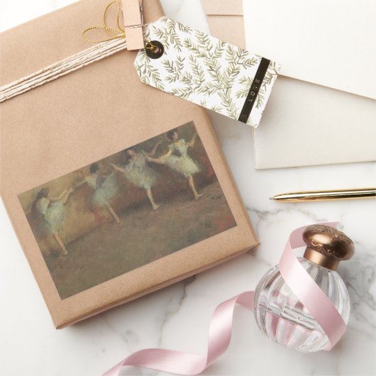 Voor de ballet van Edgar Degas,  kunst Rechthoekige Sticker (Geschenken)