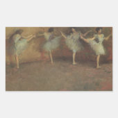 Voor de ballet van Edgar Degas,  kunst Rechthoekige Sticker (Voorkant)