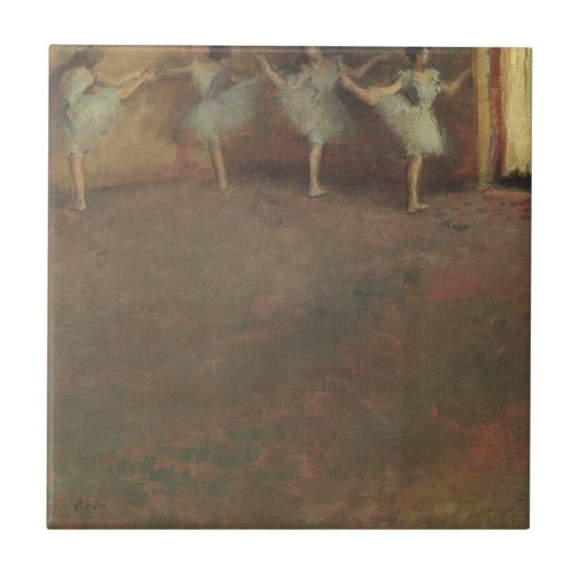 Voor de ballet van Edgar Degas,  kunst Tegeltje (Voorkant)