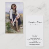 Voor de Bath - John William Waterhouse Visitekaartje (Voorkant / Achterkant)