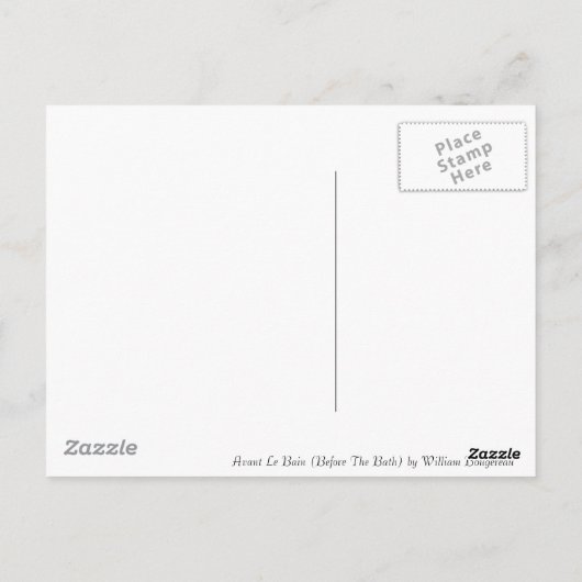 Voor de Bath van William Bougereau Briefkaart (Achterkant)