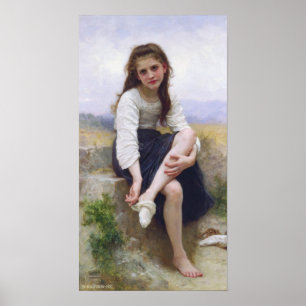 Voor de Bath van William Bougereau Poster