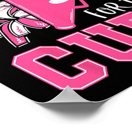 Voor de behandeling van borstkanker Cheerleader F Poster (Hoek)
