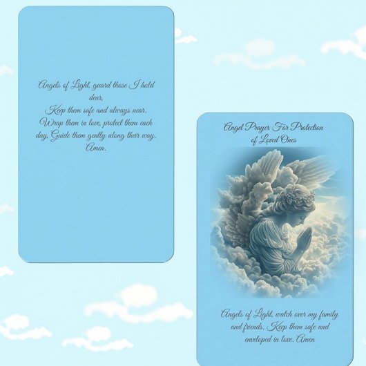Voor de bescherming van geliefden Angel Prayer Kaa Visitekaartje