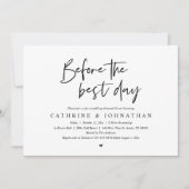 Voor de beste dag, bruiloft repetitie diner kaart (Voorkant)