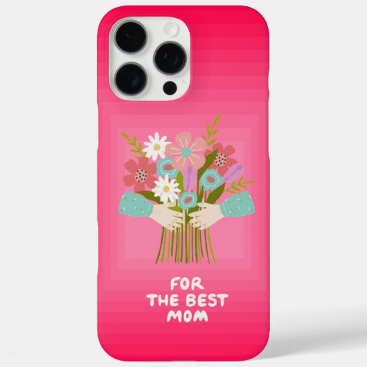 Voor de beste mama bloemen Case-Mate iPhone case (Achterkant)