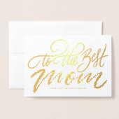 Voor de beste mama die een gelukkige Moederdag laa Folie Kaarten (Voorkant met envelop)