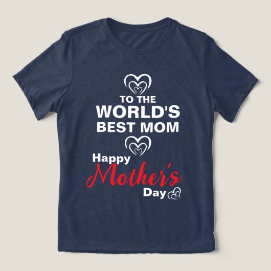 Voor de beste mama ter wereld Tri-Blend shirt (Design voorkant)