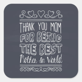 Voor de beste moeder in de Sticker van de wereld