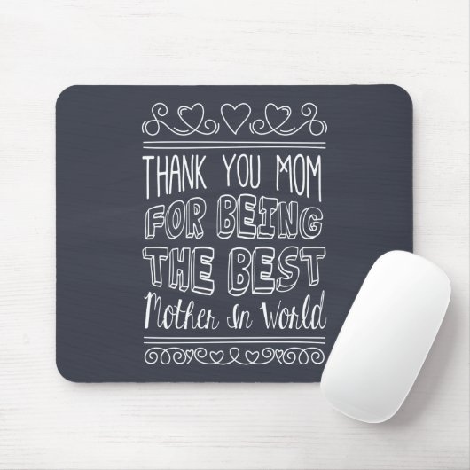 Voor de beste moeder ter wereld | Mousepad Muismat (Met muis)