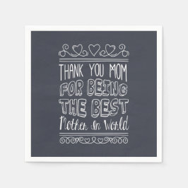 Voor de beste moeder ter wereld | Napkin Servet