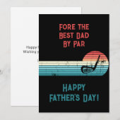 Voor de Beste Pap By Par Funny Golf Theme Feestdagenkaart (Voorkant / Achterkant)