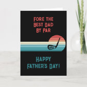 Voor de Beste Pap By Par Golf Thema Vaderdag Feestdagen Kaart (Voorkant)