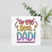 Voor de beste papa Vaderdag regenboog modern Feestdagenkaart (Staand voorkant)